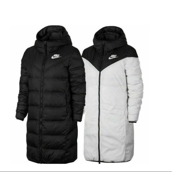 nike black down coat